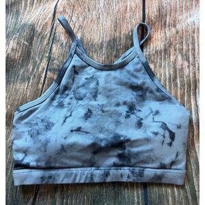 NOBULL High Neck Sports Bra in Gray Tie‎ Dye Size S Small EUC!!
